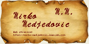 Mirko Međedović vizit kartica